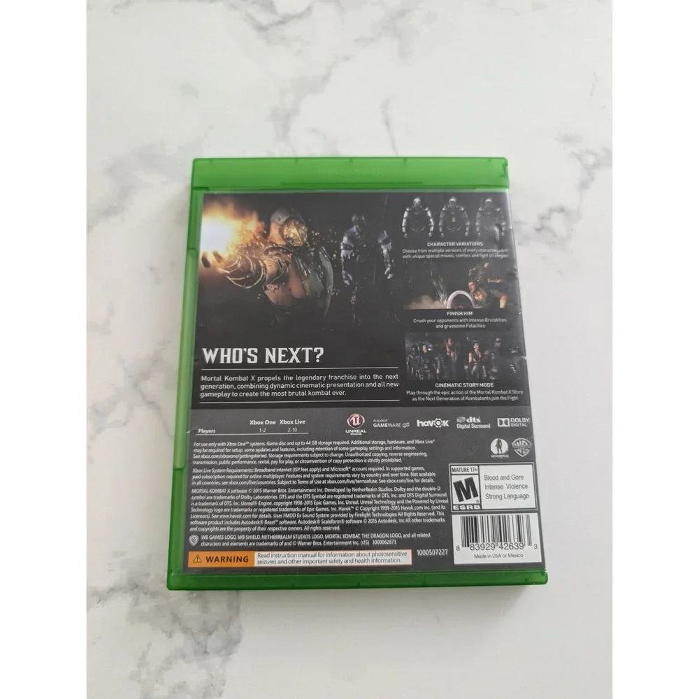 Mortal Kombat X Microsoft Xbox One Complete In Box CIB